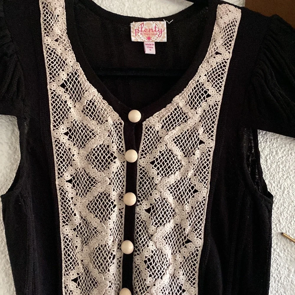 VTG RARE Plenty by Tracy Reese | Cap Sleeve Top | Small